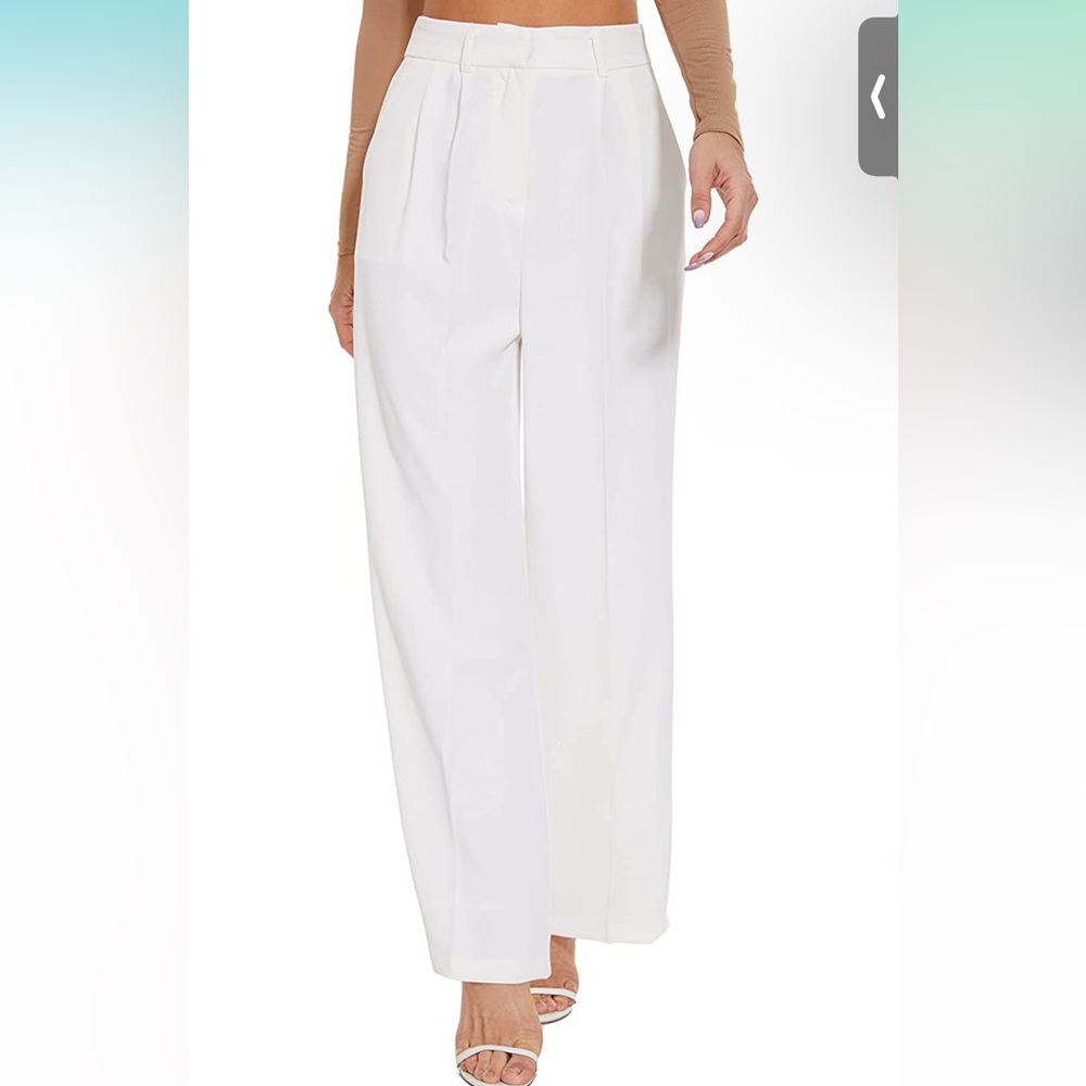 Lucy Paris high waisted flare lined elastic waist dress pants trousers Size M